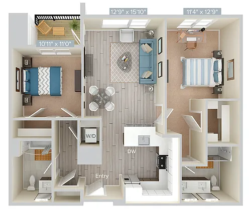 Floor plan B4-1015-1054