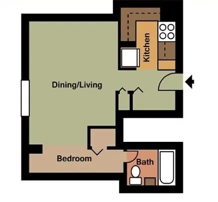 Floor plan Studio