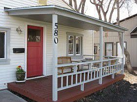 Relax on the covered porch