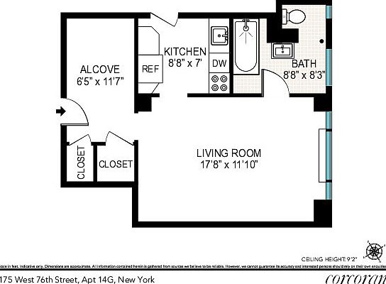 2nd image of 175 W 76th St APT 14-G