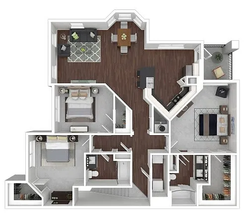 Floor plan Unit C1-UB