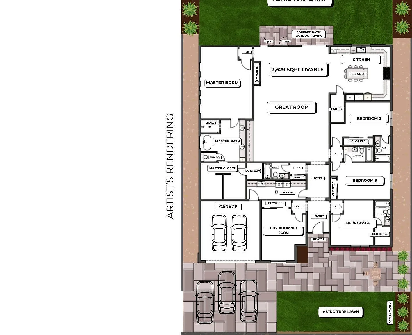 4 bed, 5.0 bath, 3629 sqft, $9,995 — Photo 3