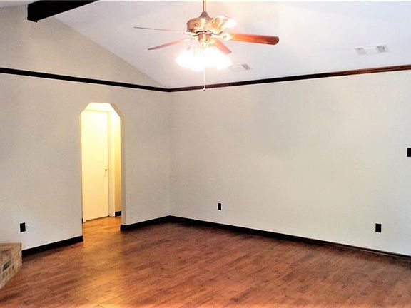 Vaulted, beamed ceiling in central living