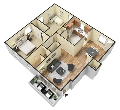 Floor plan 2 Bedroom