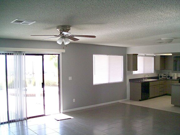 Kitchen open to large living room