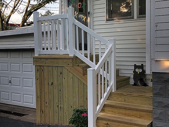 Rear entrance staircase