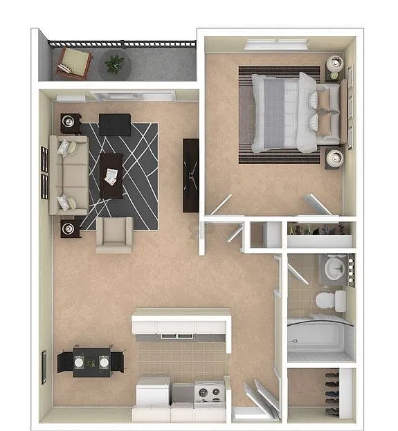 Floor plan One Bedroom