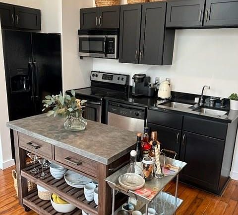 Newly painted kitchen cabinets