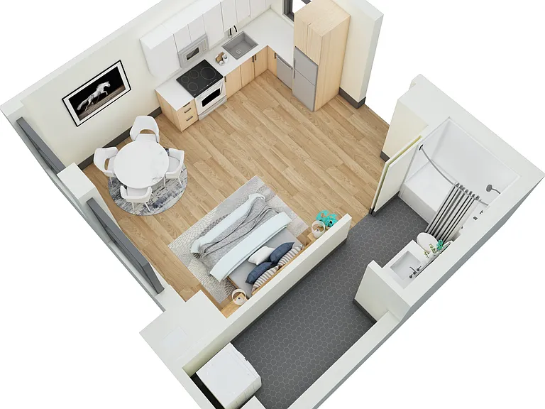 Studio, 1 Bath- J Studio, 1 Bath- J