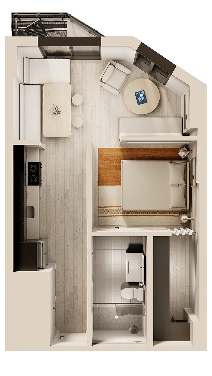 Floor plan Tamri 1 Bedroom