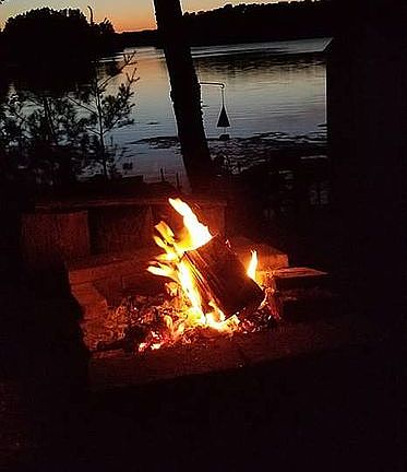 Bonfire after Sunset