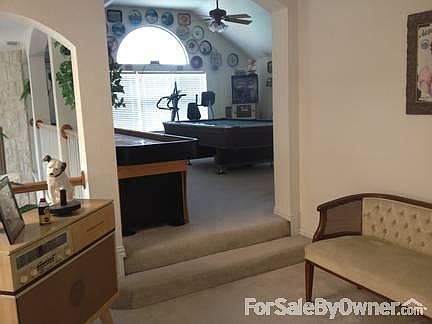 Game Room : Will accommodate a shuffle board table and a full size pool table (not included)