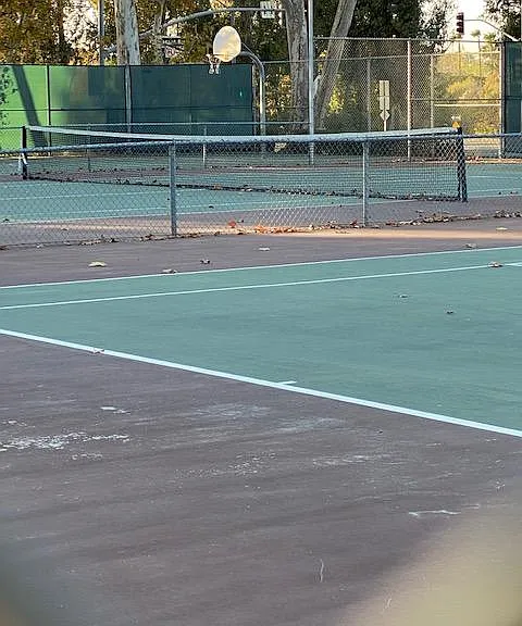 Tennis and basketball courts
