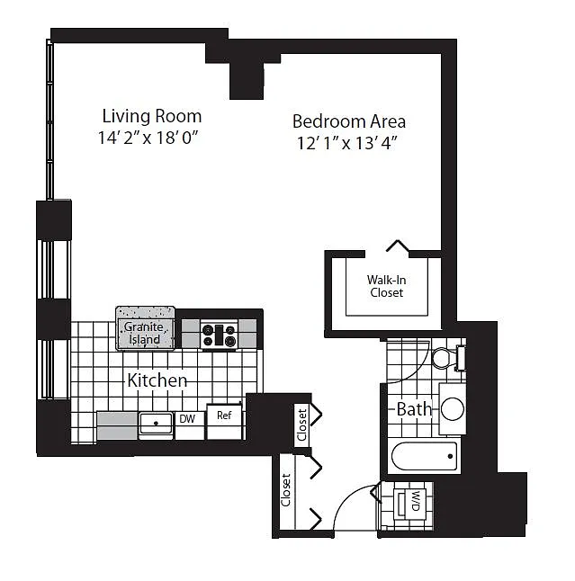 Floor plan CONVERTIBLE 17- THE SHOREHAM