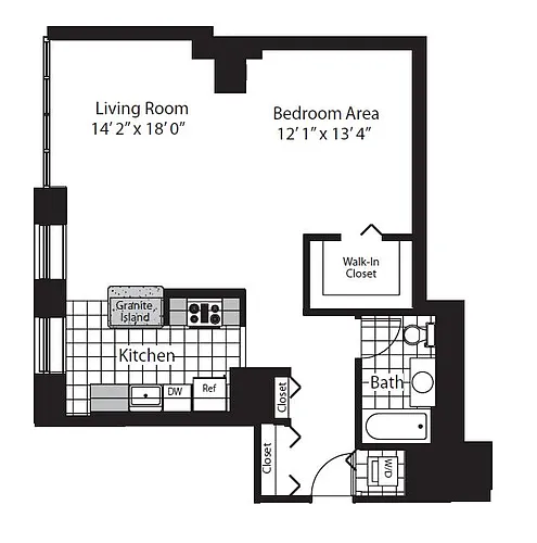 Floor plan CONVERTIBLE 17- THE SHOREHAM