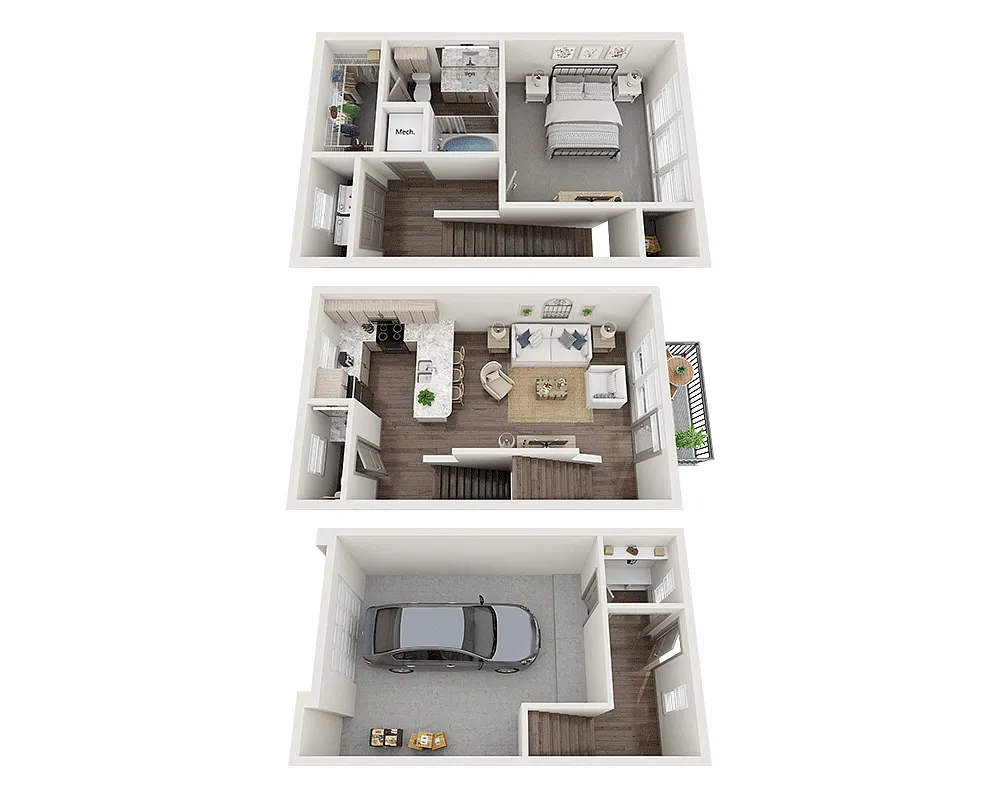 Floor plan One Bedroom A1.5A