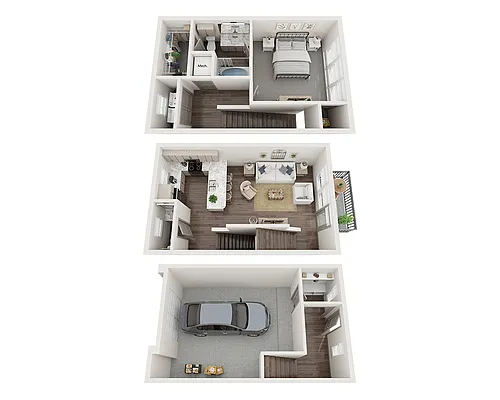 Floor plan One Bedroom A1.5A
