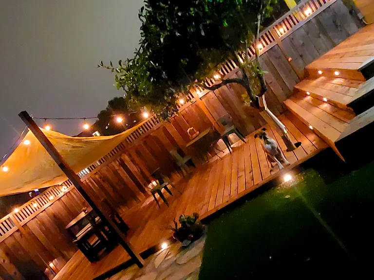 Evening outdoor relaxing sanctuary