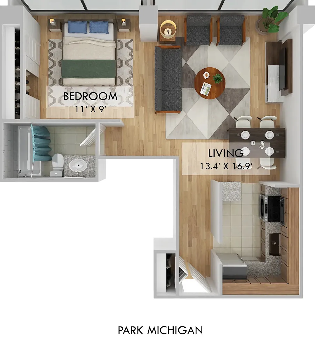Studio, 1.0 bath, 570 sqft, $2,201 — Photo 4