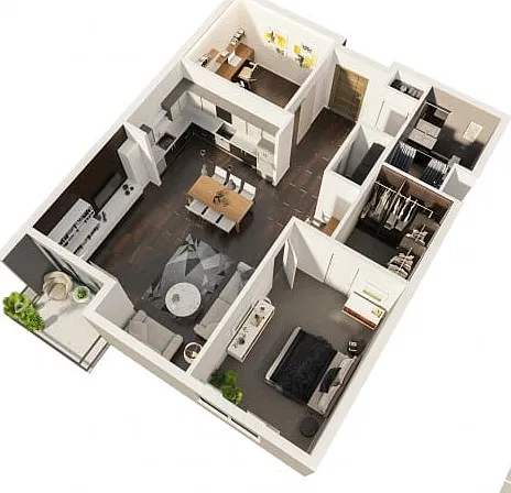 One Bedroom One Bath with Den One Bedroom One Bath with Den