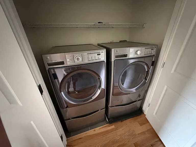 Laundry closet in master suite