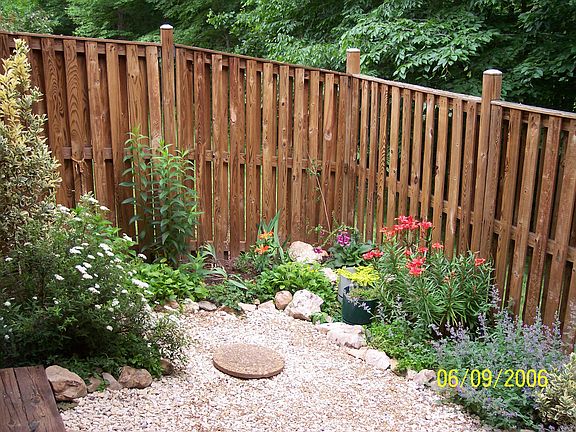 Fenced in garden area