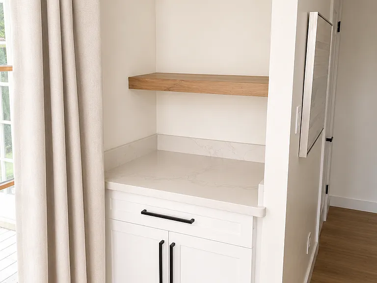 Additional Built-In Storage Off the Dining and Living Room