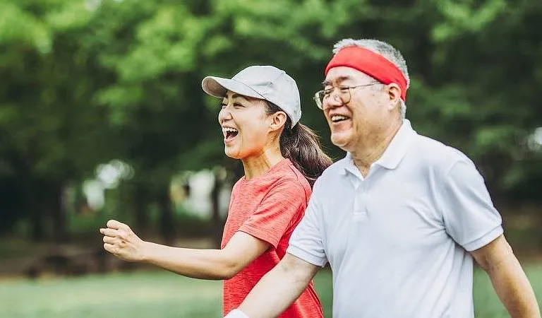 Active Couple Jogging