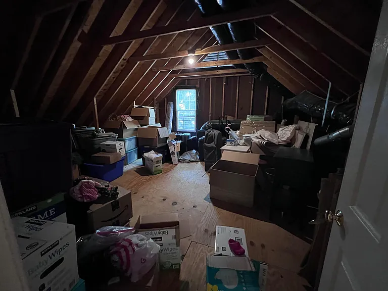 Large walk in attic for storage - 3rd floor