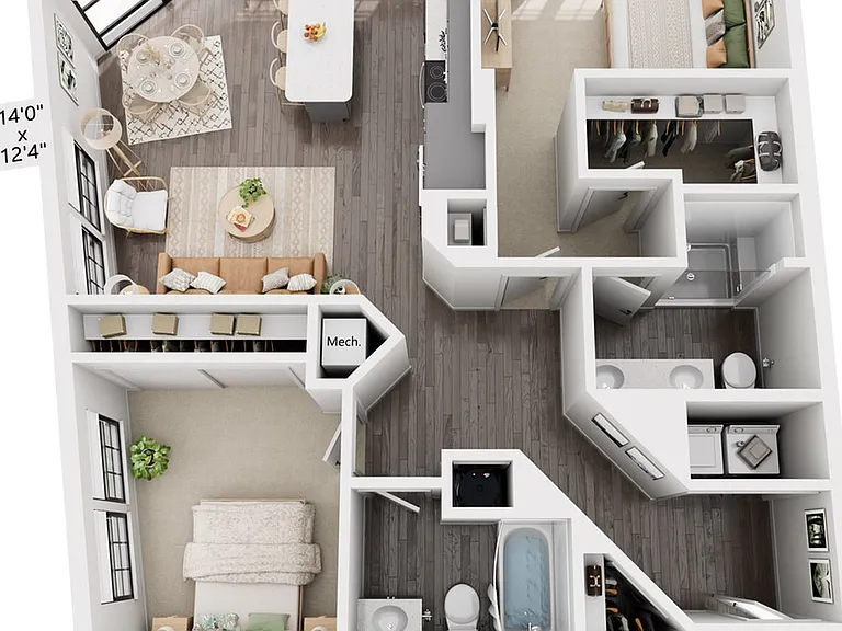 2-Bedroom 2-Bathroom | 1,150 sqft A 2-Bedroom 2-Bathroom | 1,150 sqft A