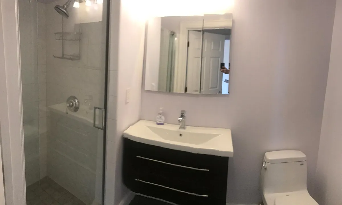 European bathroom - 1303 Clifton St NW