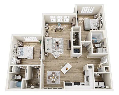 Floor plan The Birchwood w/Sunroom - Brand New Phase II