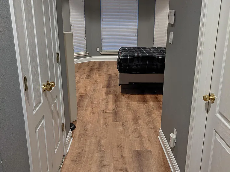 Primary suite hallway and closets