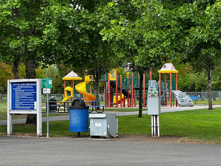 Multiple playgrounds in area within walking distance