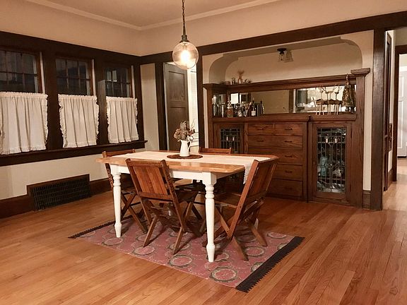 Dining room open to living room.