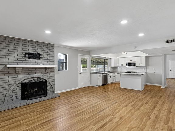 Living room and kitchen