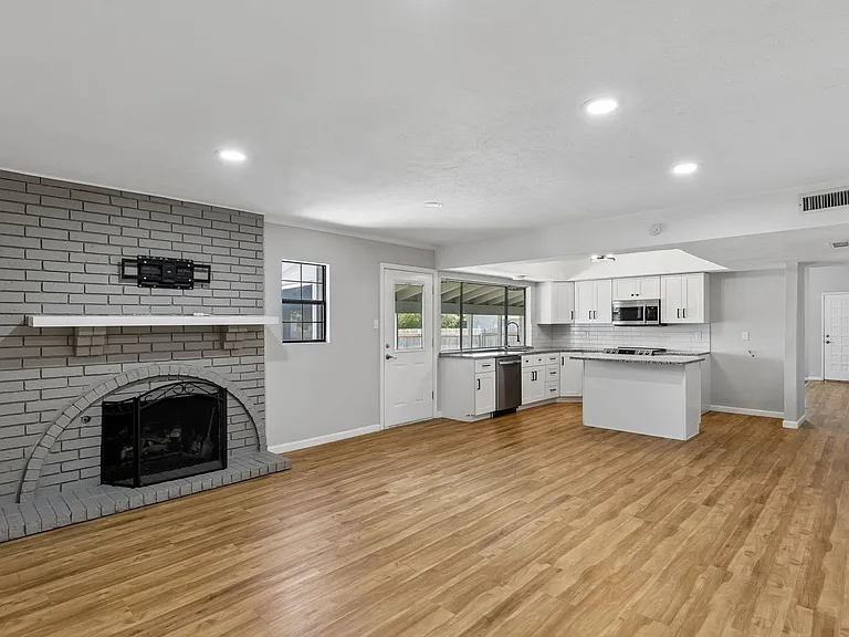 Living room and kitchen