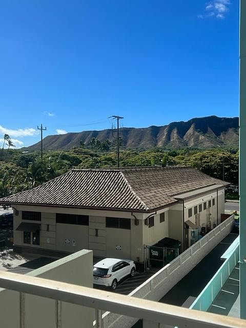 View from the master bedroom. The condo is located next to Denny's.