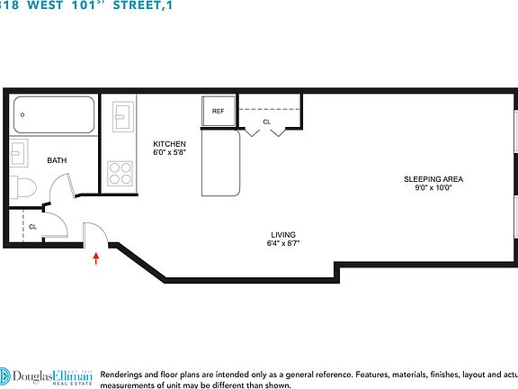 2nd image of 318 W 101st St APT 1