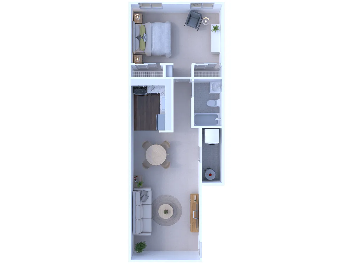 Floor plan 1 Bedroom/1 Bathroom