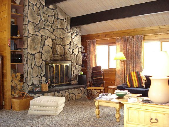 Living room with fireplace