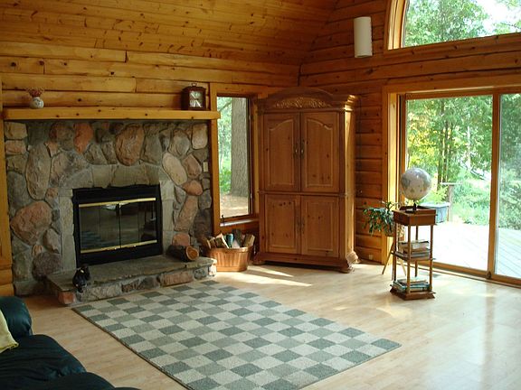 Great Room , Natural stone Fireplace