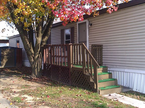 View of porch and shed