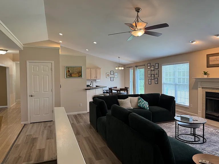Living room and kitchen