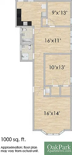 Floor plan 103 Washington