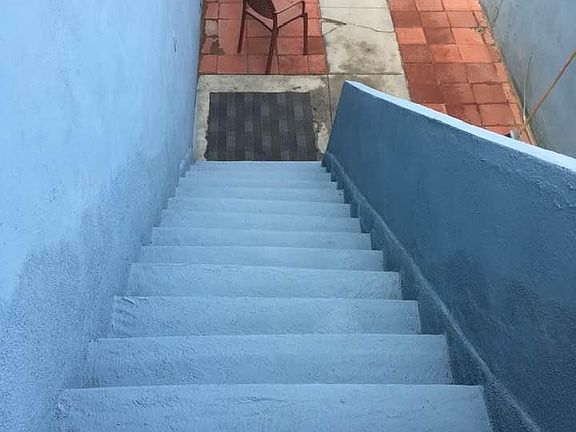 Private Stairs to the apartment