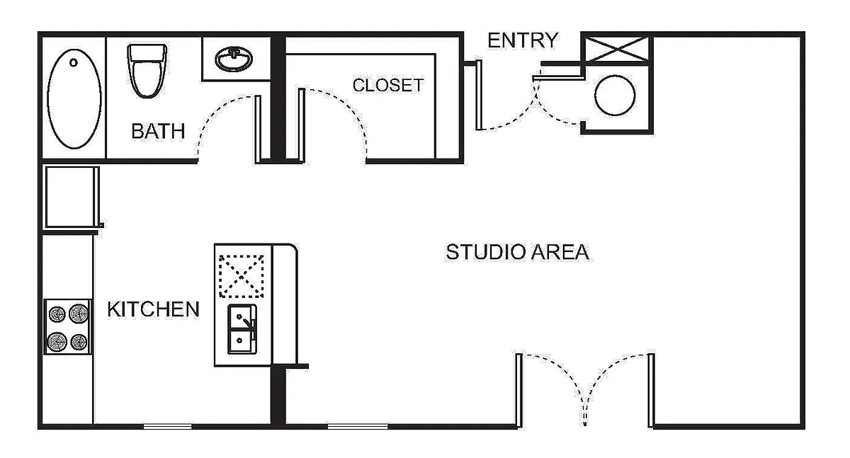 Floor plan S2 Studio