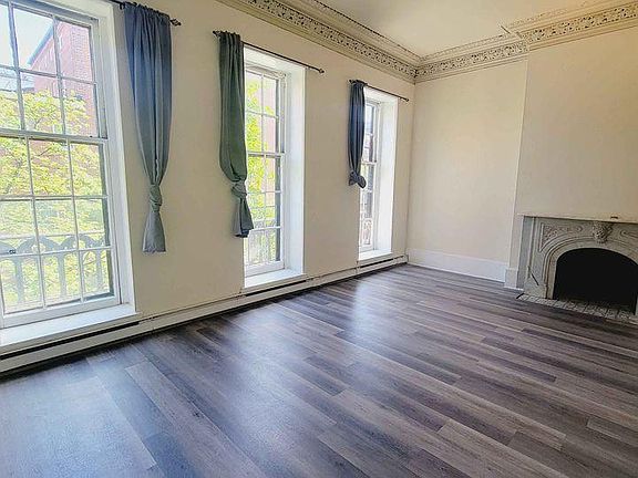 living room tall windows, high ceilings