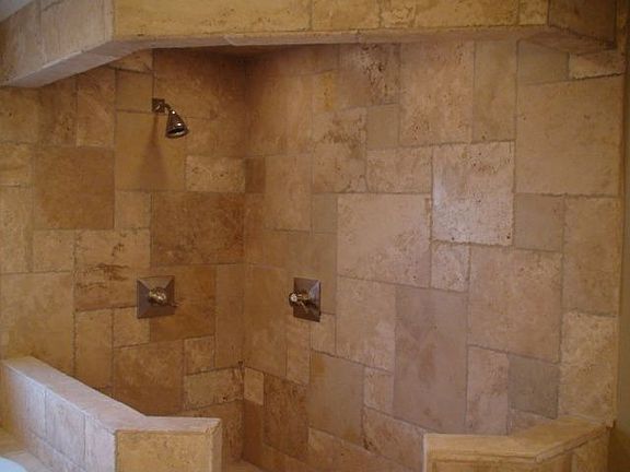 double stone shower 