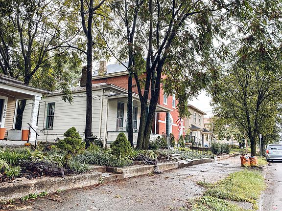 Street to the right of the house